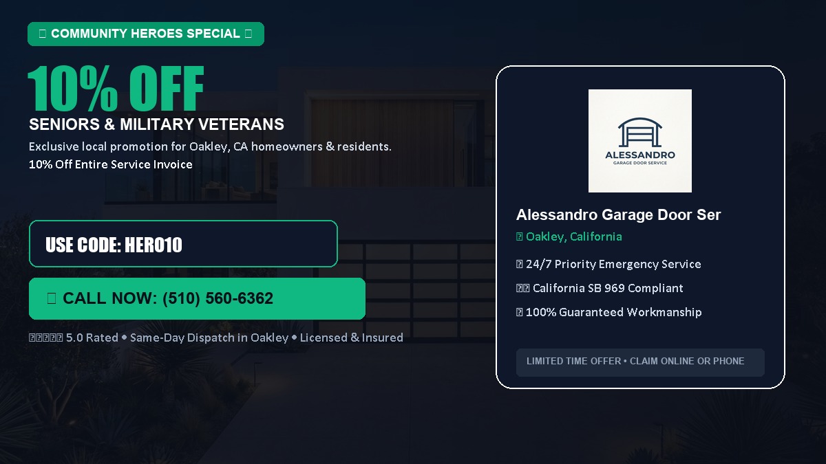 10% OFF Senior Citizens (65+) & Military / Veteran Community Discount in Oakley, CA